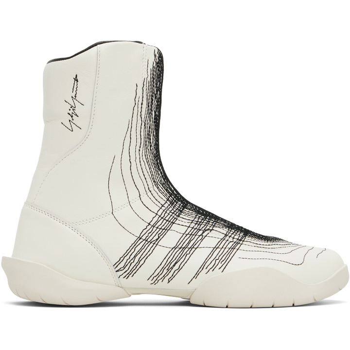 Photo: Y-3 White Regu Hi Sneakers