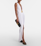 Balmain Embellished jersey maxi dress