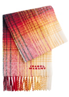 Isabel Marant Firny Checked Alpaca-blend Scarf - Red - One Size