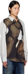 Y/Project Gray Body Collage Shirt
