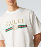 Gucci Logo cotton and silk jersey T-shirt