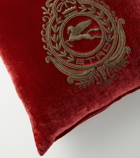 Etro - Crest embroidered cushion