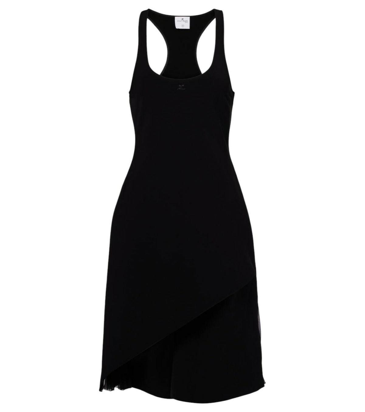 【関税&送料込】Courreges Black Cotton Blend Mini Dress COTTON MINI DRESS - courrèges