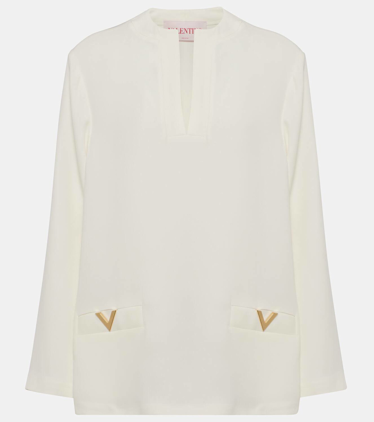【送料&関税込】Valentino White Silk Top Valentino VGold silk top Valentino