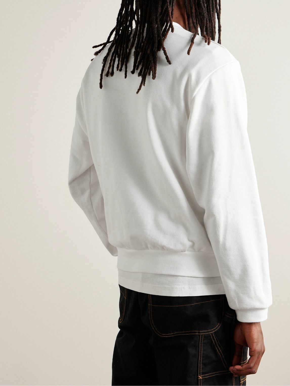 KAPITAL - Printed Cotton-Jersey Sweatshirt - White