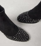 Alaïa Embellished suede ankle boots