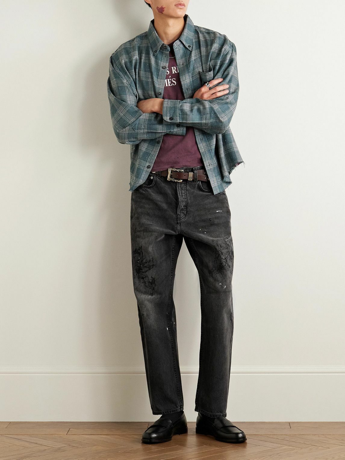 Enfants Riches Déprimés - Straight-Leg Paint-Splattered Distressed