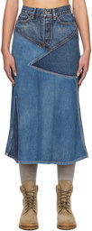 visvim Blue Social Sculpturess P.W. Denim Midi Skirt