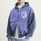 Billionaire Boys Club Men's Oversized College Zip Hoodie in Indigo
