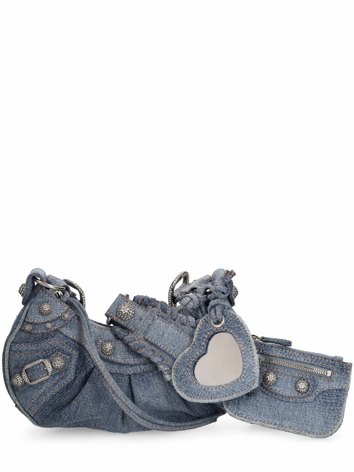 セール！数量限定 Balenciaga CAGOLE バケットバッグ XS DENIM Balenciaga Le Cagole XS Shoulder Bag In Denim | Neiman Marcus