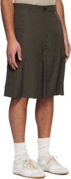 LE17SEPTEMBRE Brown Adjustable Bermuda Shorts