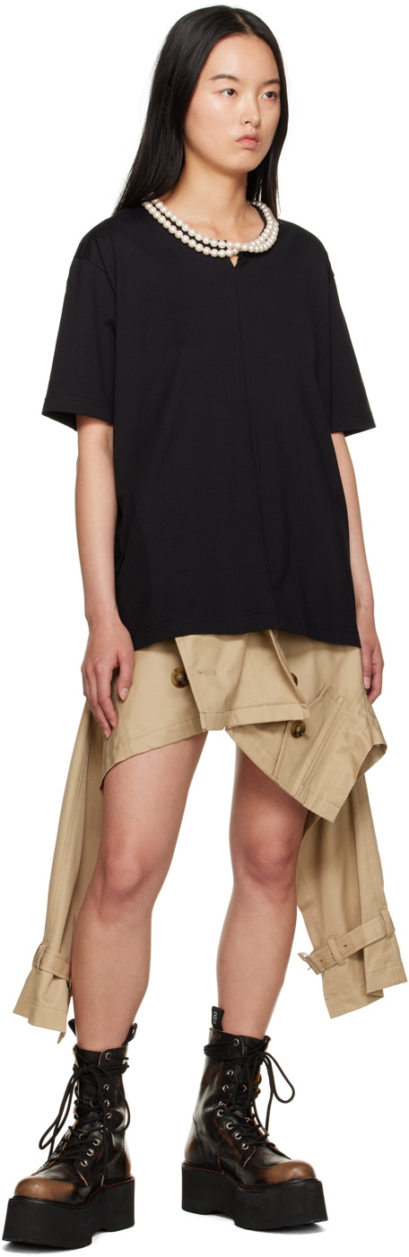 Junya Watanabe Beige Asymmetric Miniskirt