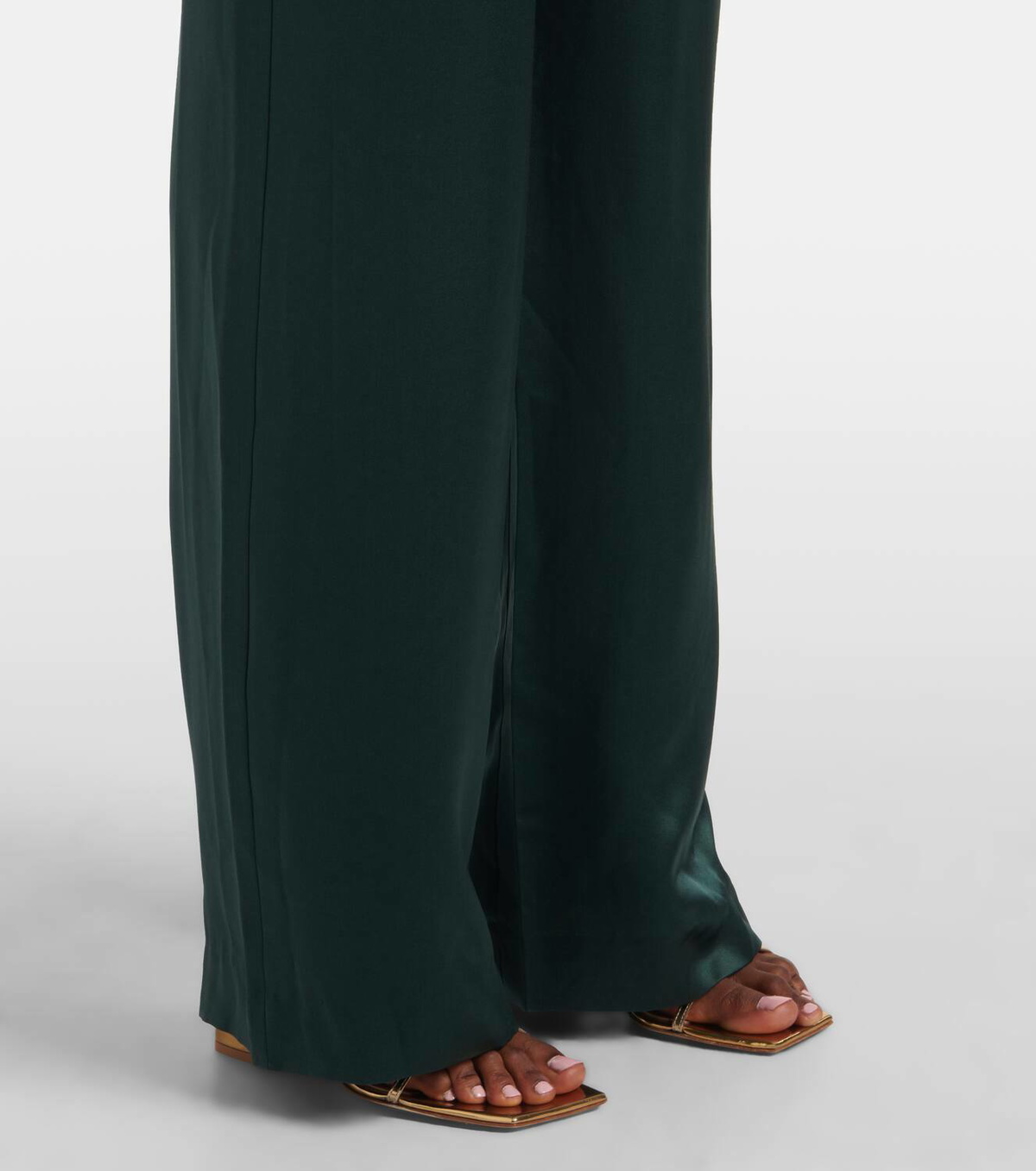 The Sei Pleated silk charmeuse wide-leg pants