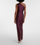 Solace London Kira draped satin gown