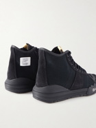 Visvim - Lanier Suede and Leather-Trimmed Canvas High-Top Sneakers - Black