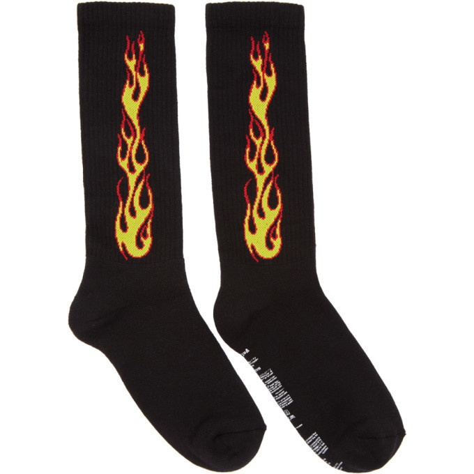 Photo: Palm Angels Black Flames Socks