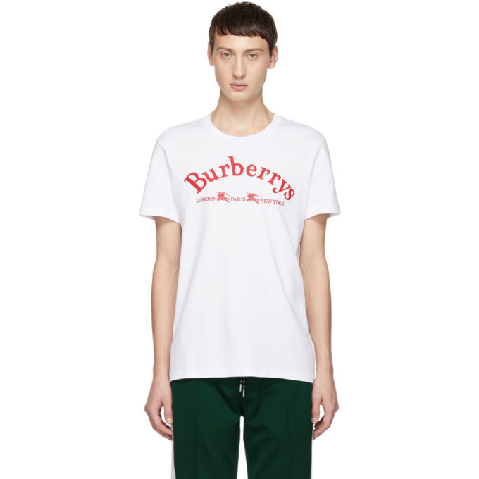 Photo: Burberry White Vintage Logo T-Shirt