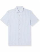 Boglioli - Striped Linen and Cotton-Blend Shirt - Blue