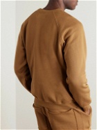 Les Tien - Garment-Dyed Cotton-Jersey Sweatshirt - Brown
