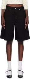 Dunst Black Bermuda Denim Shorts