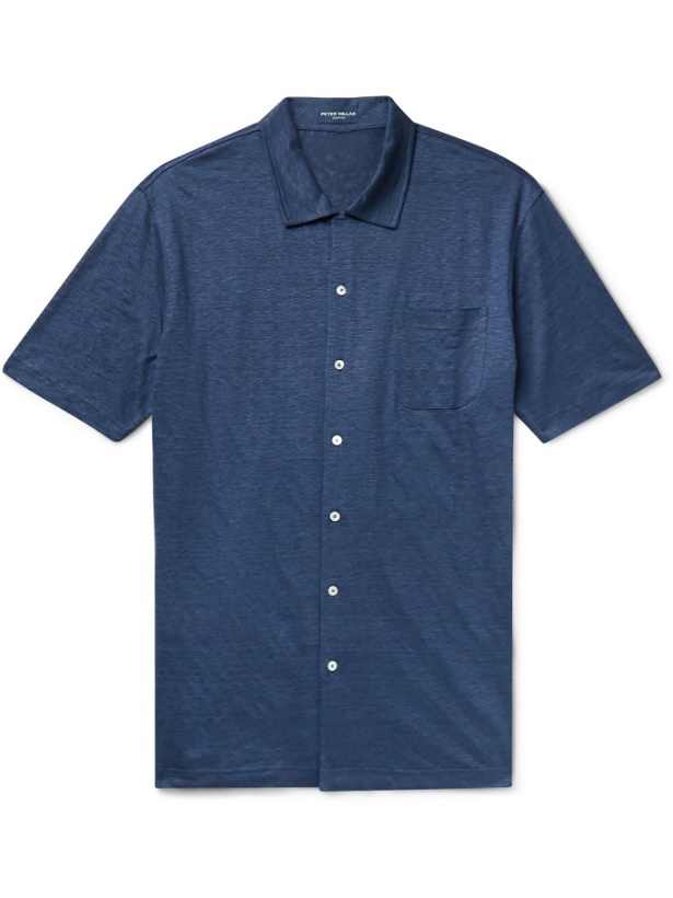 Photo: PETER MILLAR - Starboard Slub Linen Shirt - Blue