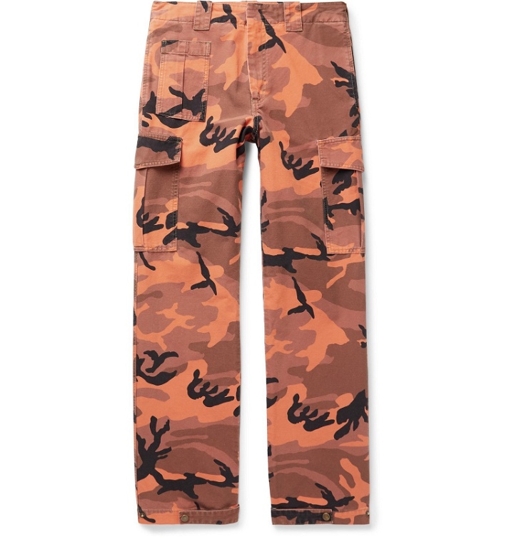 Photo: McQ Alexander McQueen - Camouflage-Print Cotton-Canvas Cargo Trousers - Orange