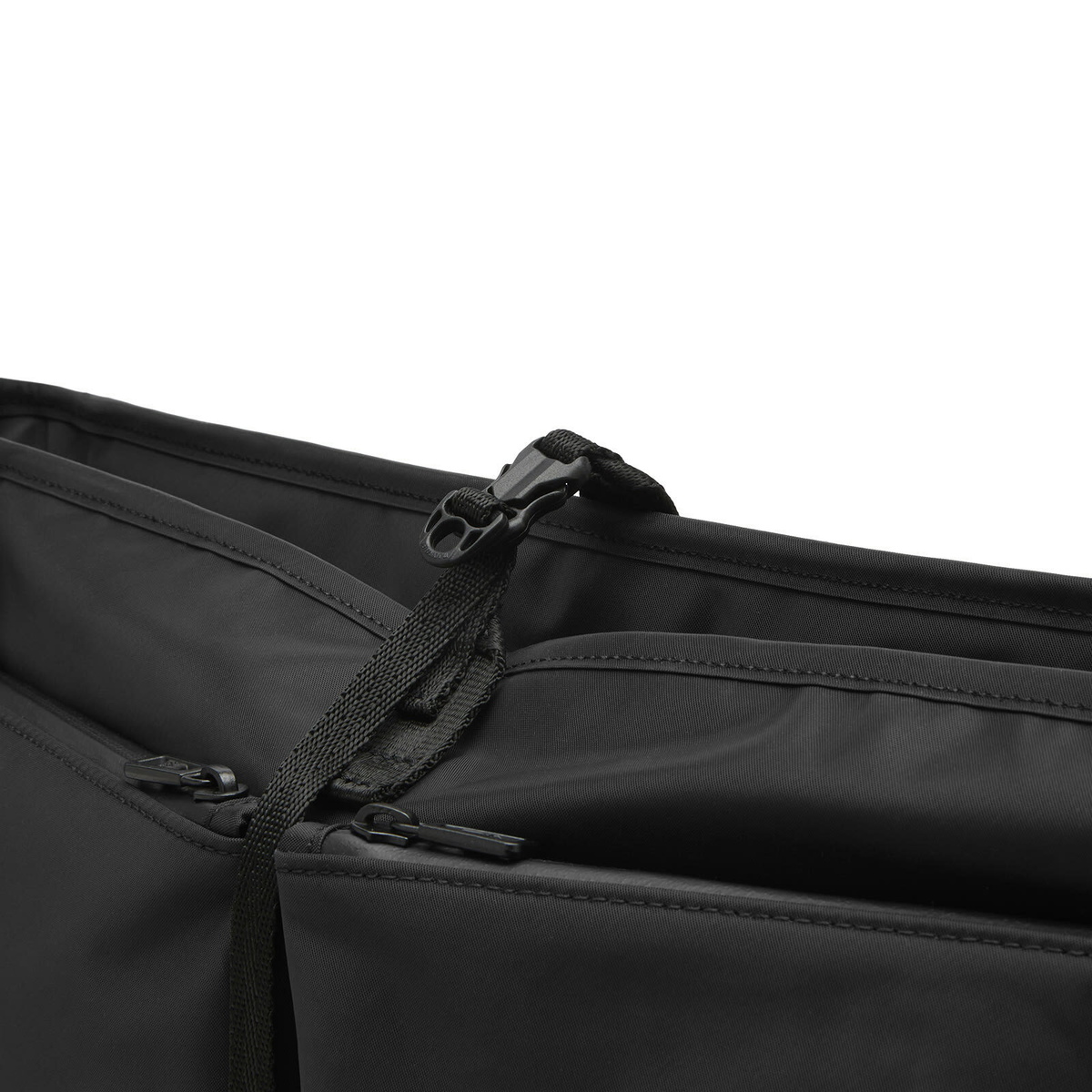F/CE. Recycled Twill Courier Shoulder Bag in Black 
