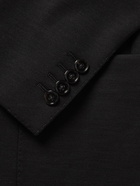 Dolce & Gabbana - Logo-Appliquéd Virgin Wool-Blend Jersey Blazer - Black