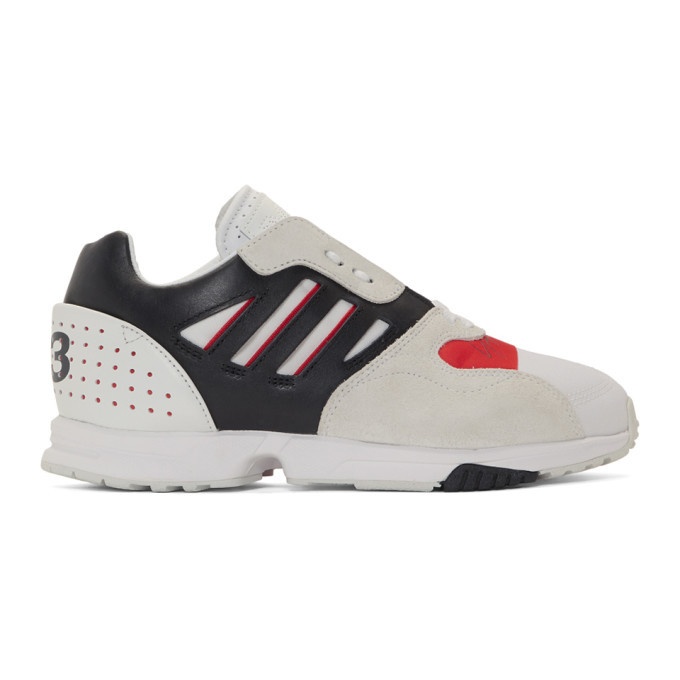 Photo: Y-3 White and Black ZX Run Sneakers