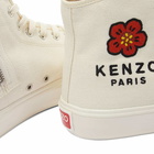 Kenzo Men's School Logo High Top Sneakers in Cream