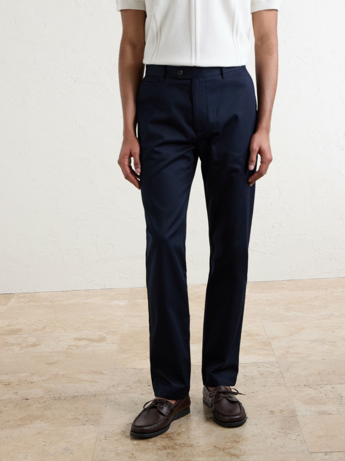 Mr P. - Samuel Straight-Leg Organic Cotton Chinos - Blue
