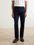 Mr P. - Samuel Straight-Leg Organic Cotton Chinos - Blue