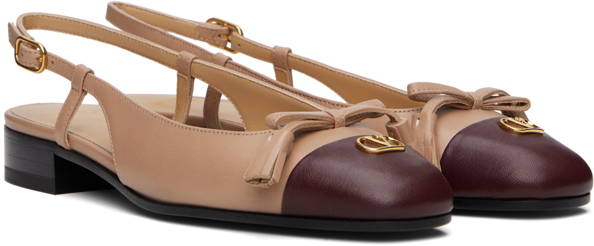 Valentino Garavani Pink & Burgundy Valet Du Roi Slingback