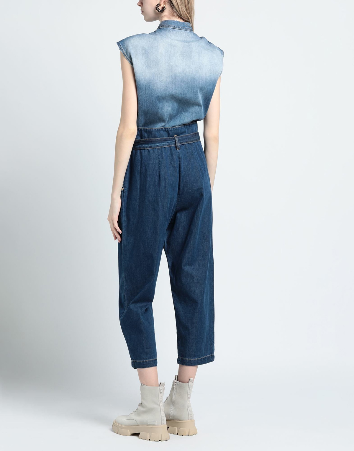 Manila Grace Womens Jumpsuit in Blue