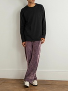 The Elder Statesman - Cotton and Cashmere-Blend T-Shirt - Black