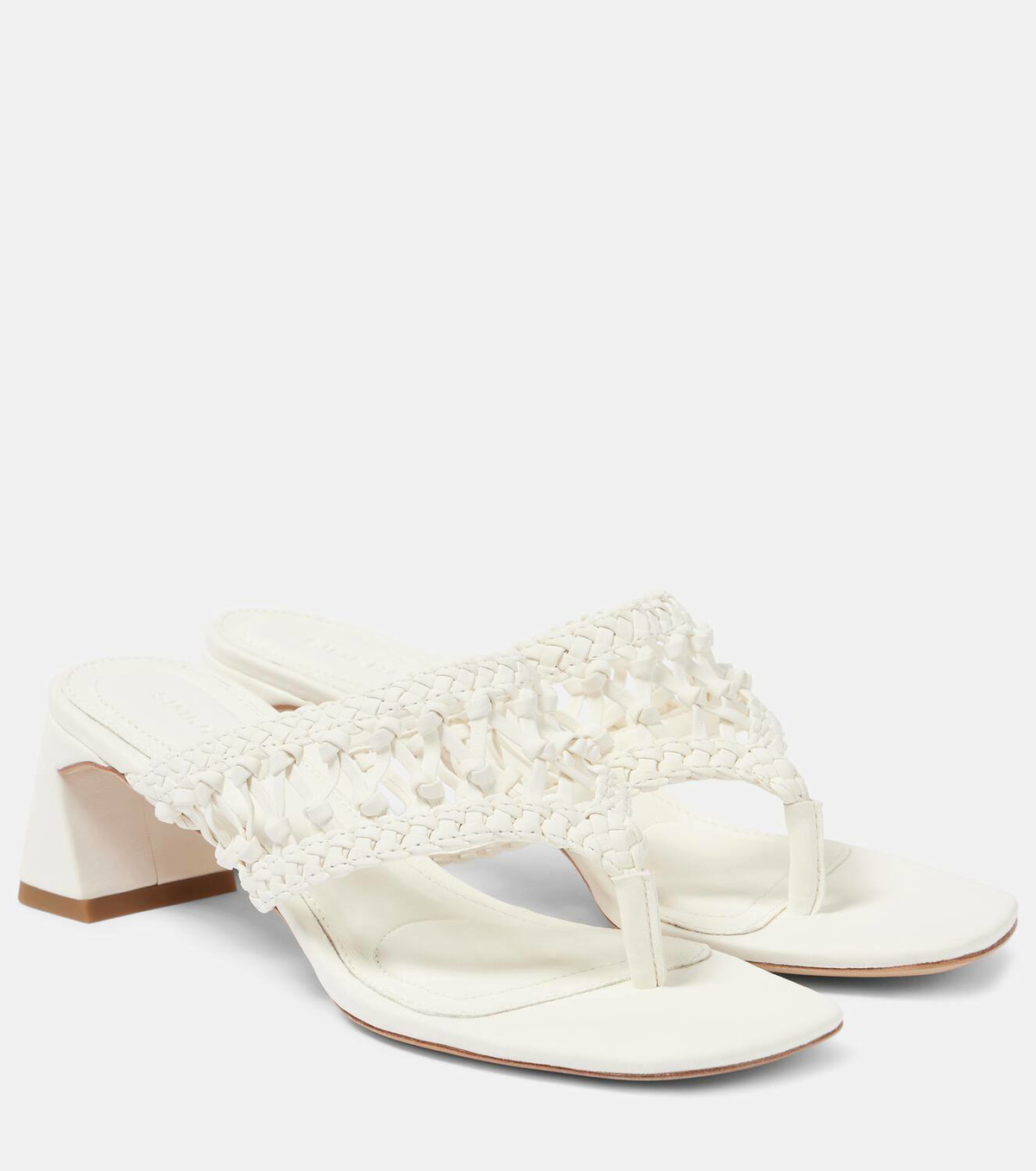 Simkhai Alia woven leather platform thong sandals