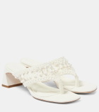 Simkhai Alia woven leather platform thong sandals