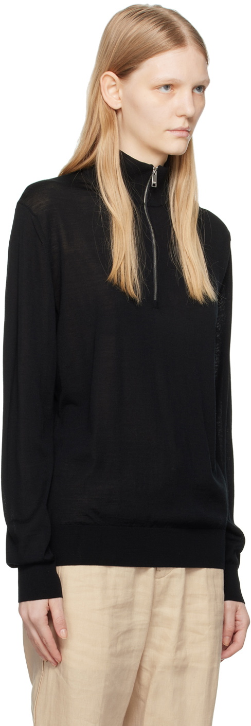 ZEGNA Black Half-Zip Sweater