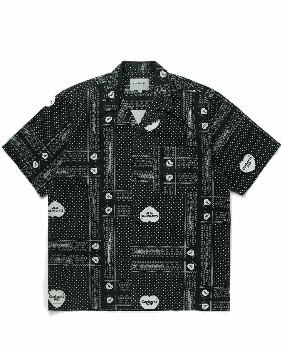 Photo: Carhartt Wip S/S Heart Bandana Shirt Black - Mens - Shortsleeves
