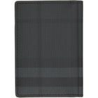 Burberry Gray City Check Folding Card Holder