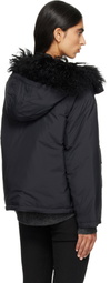 Yves Salomon Black Short Down Jacket