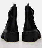 Prada Leather platform ankle boots