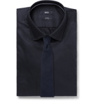 Hugo Boss - Jesse Panelled Cotton-Poplin Shirt - Blue