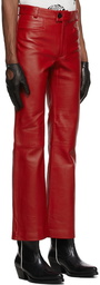 Ernest W. Baker Red Leather Pants