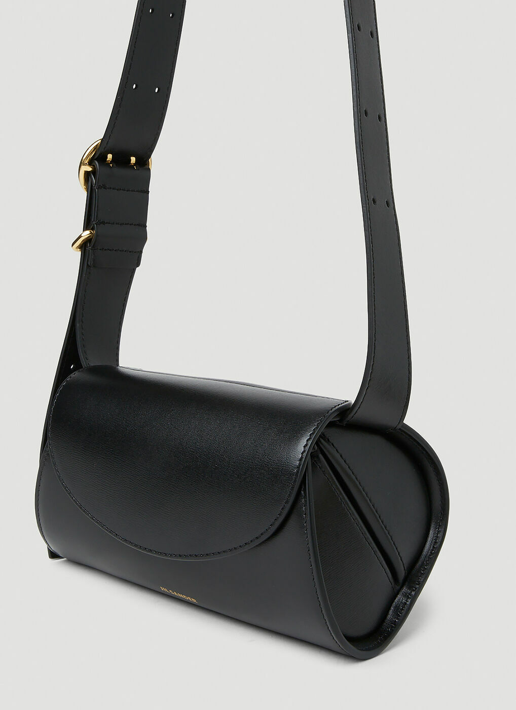 Cannolo Shoulder Bag in Black Jil Sander