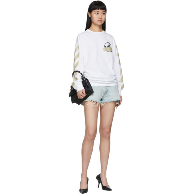 トップス 20SS OFF WHITE TAPE ARROWS LONG SLEEVES Off-White White Tape Arrows Long Sleeve T-Shirt Off-White
