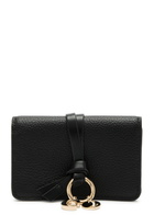 Chloe Alphabet Leather Card Holder - Grey - One Size