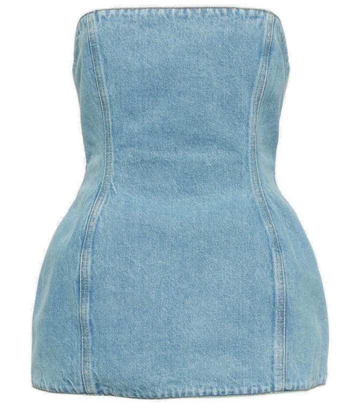 Photo: Magda Butrym Strapless denim corset