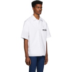 Moschino White Half-Sleeve Logo Shirt