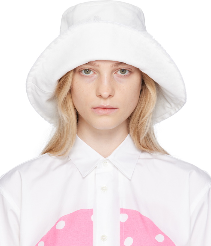 Photo: Comme des Garçons Shirt White Garment Boiled Beach Hat